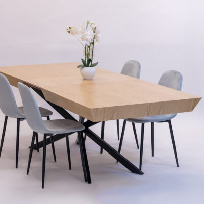 פינת אוכל מלבנית נפתחת + 6 כיסאות - ביסטרו ***רק 3,190 ש"ח!**